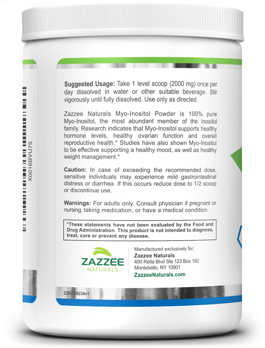Zazzee Myo-Inositol Powder and Extra Strength Prenatal DHA
